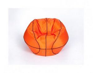 Кресло-мешок Баскетбольный мяч малый оранжево-черное в Челябинске - cheliabinsk.ok-mebel.com | фото 1