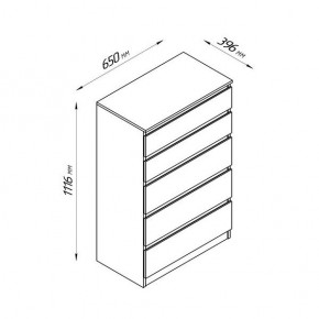 2.03.02.070.4 КАСТОР комод 5 ящиков RU серый в Челябинске - cheliabinsk.ok-mebel.com | фото 2