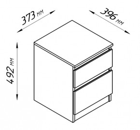 2.03.03.050.4 КАСТОР тумба 2 ящика RU серая в Челябинске - cheliabinsk.ok-mebel.com | фото 3