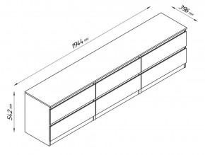2.03.03.110.4 КАСТОР тумба 6 ящиков RU серая в Челябинске - cheliabinsk.ok-mebel.com | фото 4