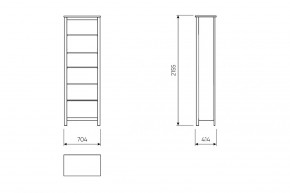 2.08.07.110.6 САГА стеллаж 70 темно-бирюзовый RU в Челябинске - cheliabinsk.ok-mebel.com | фото