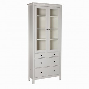 2.08.07.130.1 САГА шкаф с витриной 90 белый RU в Челябинске - cheliabinsk.ok-mebel.com | фото