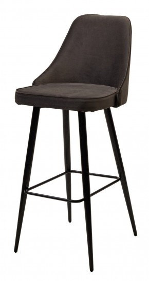 Барный стул NEPAL-BAR ГРАФИТ #14, велюр/ черный каркас (H=78cm) М-City в Челябинске - cheliabinsk.ok-mebel.com | фото 1