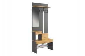 БАСКО Прихожая К1 (графит) в Челябинске - cheliabinsk.ok-mebel.com | фото 2