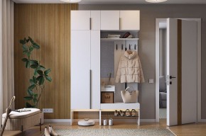 БАСКО Прихожая К6 (белое дерево) в Челябинске - cheliabinsk.ok-mebel.com | фото