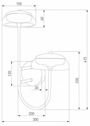 Бра Eurosvet Fungo 50388/2 LED черный в Челябинске - cheliabinsk.ok-mebel.com | фото 5