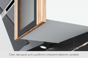 БЬЯНКА Кухонный гарнитур 1,6 белый/лиственница охотская/смоки софт в Челябинске - cheliabinsk.ok-mebel.com | фото 4