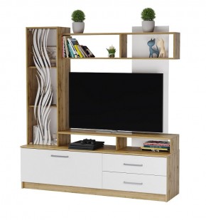 ДАРЬЯ Гостиная (Дуб Вотан/Белый глянец) в Челябинске - cheliabinsk.ok-mebel.com | фото 4