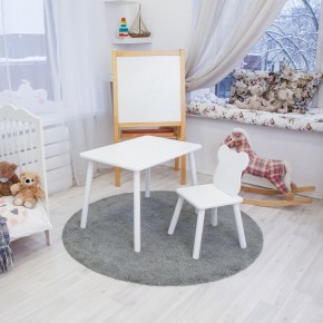 Детский комплект стол и стул «Мишка» Rolti Baby (белый/белый, массив березы/мдф) в Челябинске - cheliabinsk.ok-mebel.com | фото 2