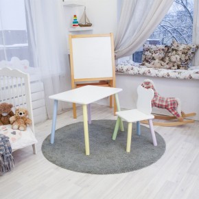 Детский комплект стол и стул «Мишка» Rolti Baby (белый/цветной, массив березы/мдф) в Челябинске - cheliabinsk.ok-mebel.com | фото 2