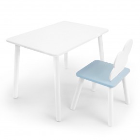 Детский комплект стол и стул «Облачко» Rolti Baby (белый/голубой, массив березы/мдф) в Челябинске - cheliabinsk.ok-mebel.com | фото
