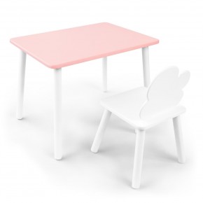 Детский комплект стол и стул «Облачко» Rolti Baby (розовый/белый, массив березы/мдф) в Челябинске - cheliabinsk.ok-mebel.com | фото