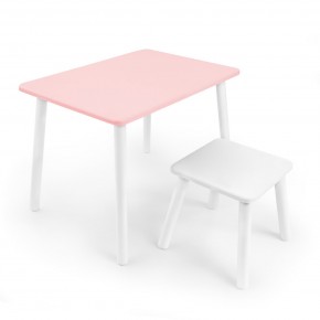 Детский комплект стол и табурет Rolti Baby (розовая столешница/белое сиденье/белые ножки) в Челябинске - cheliabinsk.ok-mebel.com | фото 1