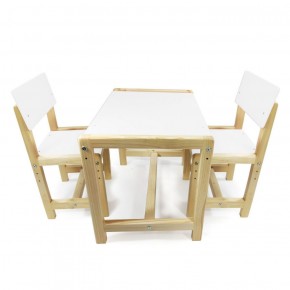Детский растущий комплект стол и два стула  Я САМ "Лофт" (Белый, Сосна) в Челябинске - cheliabinsk.ok-mebel.com | фото 1