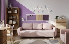 Диван-кровать Тулисия светло-розовый, ткань рогожка в Челябинске - cheliabinsk.ok-mebel.com | фото