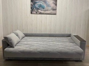 Диван Престиж-15 (НПБ+МДФ) велюр Sensey silver в Челябинске - cheliabinsk.ok-mebel.com | фото 3