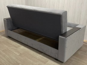 Диван Престиж-15 (НПБ+МДФ) велюр Sensey silver в Челябинске - cheliabinsk.ok-mebel.com | фото 4