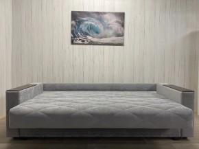 Диван Престиж-15 (НПБ+МДФ) велюр Sensey silver в Челябинске - cheliabinsk.ok-mebel.com | фото 5