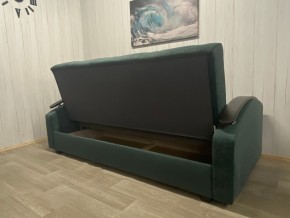 Диван Престиж-16 (НПБ+МДФ) велюр Sensey bottle green в Челябинске - cheliabinsk.ok-mebel.com | фото 2