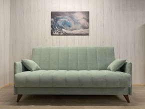 Диван Престиж-3 (НПБ) велюр Sensey mist green в Челябинске - cheliabinsk.ok-mebel.com | фото