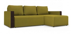 Диван угловой Алиса 3 Bahama GREEN - Teos Dark Brown в Челябинске - cheliabinsk.ok-mebel.com | фото