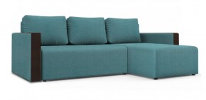 Диван угловой Алиса 3 Vital BLUE - Teos Dark Brown в Челябинске - cheliabinsk.ok-mebel.com | фото