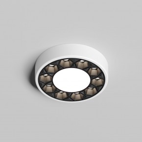 DK2440-WB Встраиваемый светильник DUAL 5+5 Вт, LED 4000K, IP 20, d90mm, белый/черный, алюминий/акрил в Челябинске - cheliabinsk.ok-mebel.com | фото