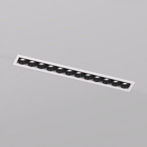 DK2515-WB Встраиваемый светильник SPACE со светодиодом L240mm 220V 20W 38° 4000К IP20 белый/черный алюминий в Челябинске - cheliabinsk.ok-mebel.com | фото