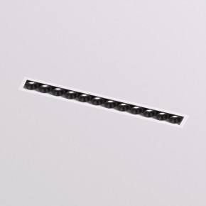 DK2532-WB Встраиваемый светильник SPACE со светодиодом под шпатлевку L240mm 220V 20W 38° 4000К IP20 белый/черный алюминий в Челябинске - cheliabinsk.ok-mebel.com | фото