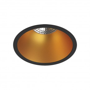 DK3026-BG Встраиваемый светильник, IP 20, 10 Вт, GU5.3, LED, черный/золотой, пластик в Челябинске - cheliabinsk.ok-mebel.com | фото