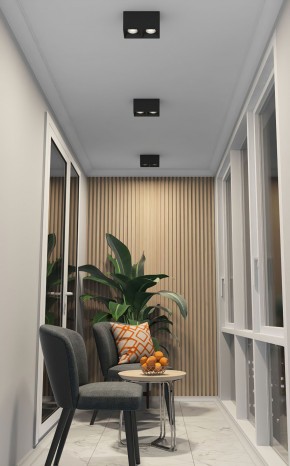 DK3085-BK+CH Светильник накладной IP 20, 10 Вт, GU5.3, LED, черный/хром, пластик в Челябинске - cheliabinsk.ok-mebel.com | фото 2