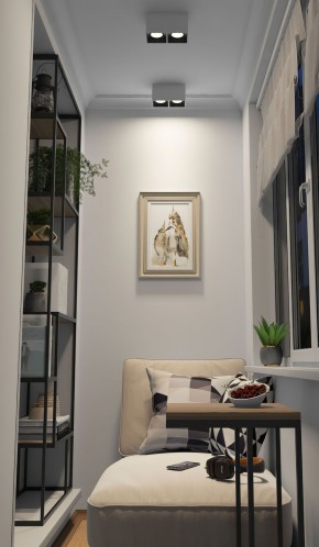 DK3085-WB+WH Светильник накладной IP 20, 10 Вт, GU5.3, LED, бело-черный/белый, пластик в Челябинске - cheliabinsk.ok-mebel.com | фото 2