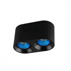 DK3096-BK+CY Светильник накладной IP 20, 10 Вт, GU5.3, LED, черный/голубой, пластик в Челябинске - cheliabinsk.ok-mebel.com | фото