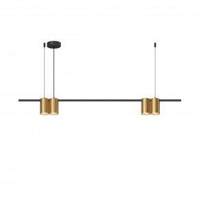 DK4061-BK+SG Подвесной светильник ORBIT, IP20, 4xGU10 LED до 15 Вт, черный + сатинированное золото, алюминий в Челябинске - cheliabinsk.ok-mebel.com | фото 3