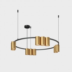 DK4065-BK+SG Подвесной светильник ORBIT , IP20, 10xGU10 LED до 15 Вт, черный + сатинированное золото, алюминий в Челябинске - cheliabinsk.ok-mebel.com | фото 2