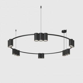 DK4067-BK Подвесной светильник ORBIT, IP20, 15xGU10 LED до 15 Вт, черный матовый, алюминий в Челябинске - cheliabinsk.ok-mebel.com | фото