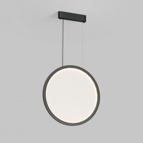 DK6606-BK Подвесной вертикальный светильник Veil со светодиодом H1700 d600 220V 48W 3000-6000K IP20 черный алюминий в Челябинске - cheliabinsk.ok-mebel.com | фото