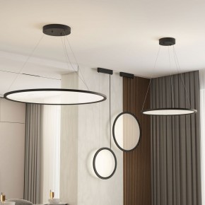 DK6616-BK Подвесной горизонтальный светильник Veil со светодиодом H900 d600 220V 48W 3000-6000K IP20 черный алюминий в Челябинске - cheliabinsk.ok-mebel.com | фото 5