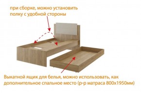 Дуглас (подростковая) М14 Кровать в Челябинске - cheliabinsk.ok-mebel.com | фото 5