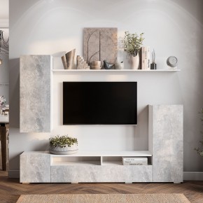 Гостиная Диаманд (белый/цемент светлый) в Челябинске - cheliabinsk.ok-mebel.com | фото