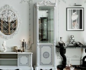 Гостиная Грация (комплект) белый/серебро в Челябинске - cheliabinsk.ok-mebel.com | фото 3