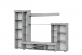 Гостиная МГС 5 (Цемент светлый/Белый) в Челябинске - cheliabinsk.ok-mebel.com | фото 2