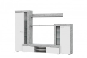 Гостиная МГС 5 (Цемент светлый/Белый) в Челябинске - cheliabinsk.ok-mebel.com | фото 4