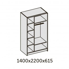 ИННЭС-5 Шкаф-купе 2-х дв. 1400 (2дв. Ф1 - бодега белая) в Челябинске - cheliabinsk.ok-mebel.com | фото 2