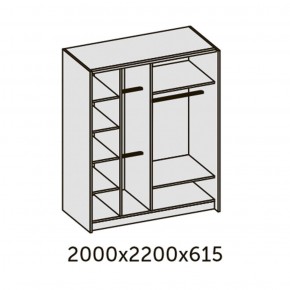 ИННЭС-5 Шкаф-купе 2-х дв. 2000 (2 дв. Ф3 - венге вст. экокожа корич) в Челябинске - cheliabinsk.ok-mebel.com | фото 2