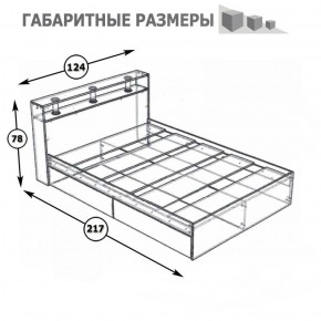 Камелия Кровать 1200, цвет белый, ШхГхВ 123,5х217х78,2 см., сп.м. 1200х2000 мм., без матраса, основание есть в Челябинске - cheliabinsk.ok-mebel.com | фото 3