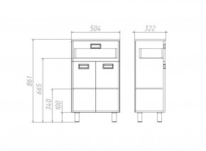 Комод 50 Cube с 1 ящиком Домино (DC5015K) в Челябинске - cheliabinsk.ok-mebel.com | фото 3