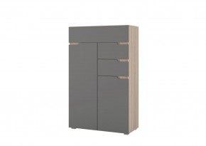 Комод АНТАЛИЯ (Сонома/Графит софт) в Челябинске - cheliabinsk.ok-mebel.com | фото