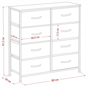 Комод Leset Линкс 8 ящ. (к/з), Каркас Белый, ящики Белые в Челябинске - cheliabinsk.ok-mebel.com | фото 8