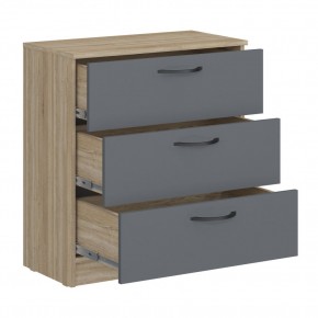 Комод мини Дублин (Дуб Сонома/Графит) в Челябинске - cheliabinsk.ok-mebel.com | фото 2
